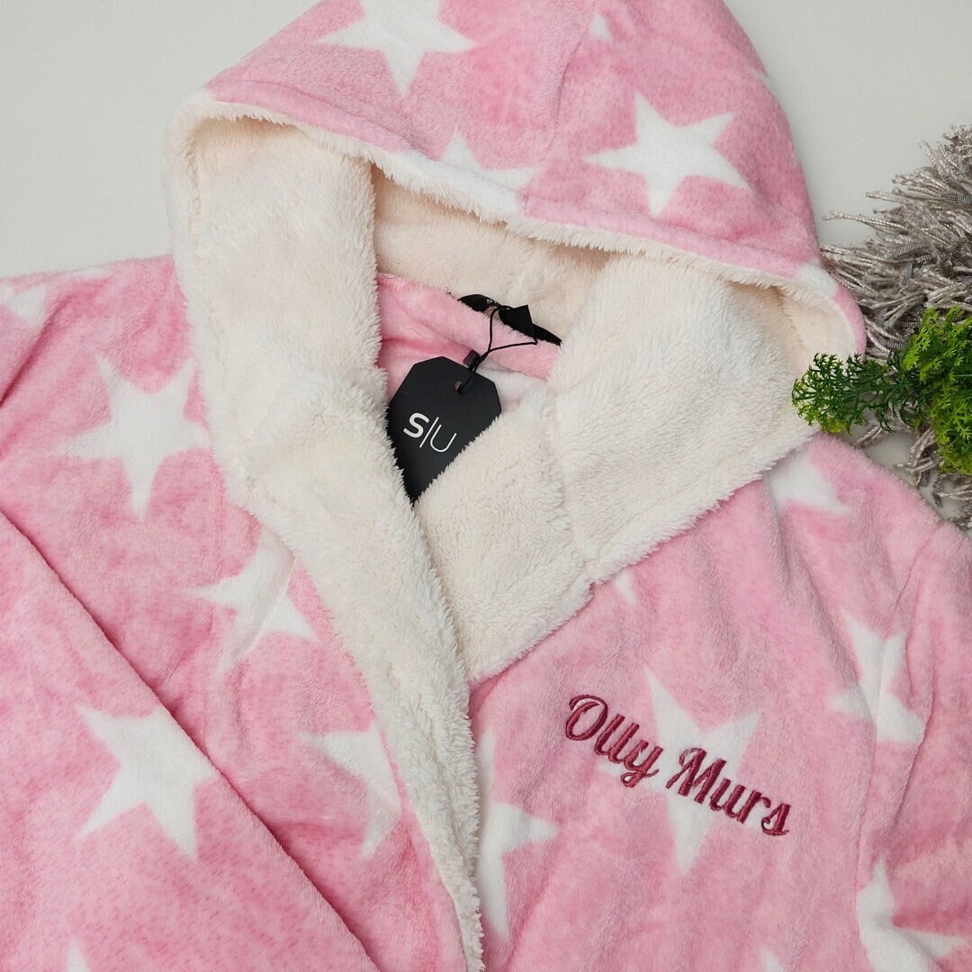 pink star dressing gown Vintage Star Dressing Gown Collar Melin Tregwynt