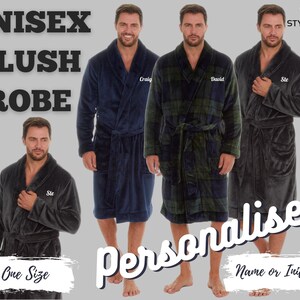 personalised king and queen dressing gowns