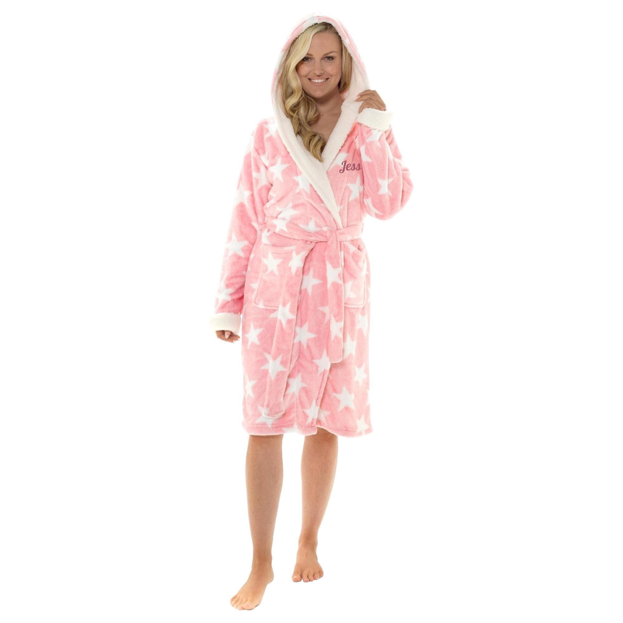 pink star dressing gown Vintage Star Dressing Gown Collar Melin Tregwynt