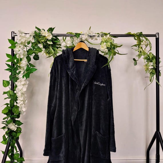 Personalised Luxury Mens Fluffy Coral Fleece Cozy Dressing Gown Thin Warm  Super Soft Hooded Lounge Robe With Pockets M-5XL - Etsy