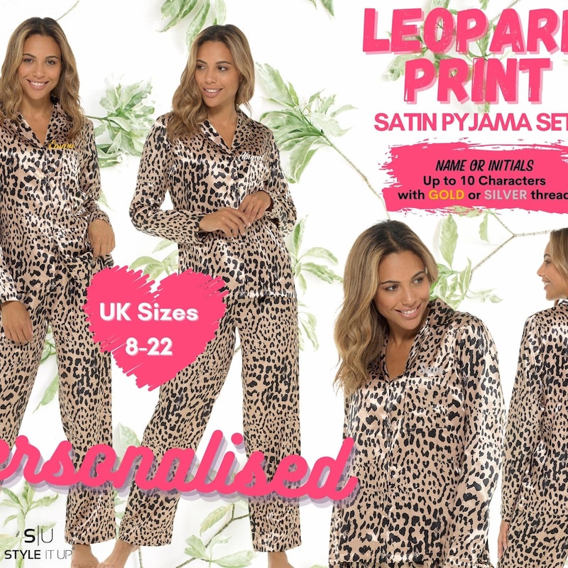 Leopard Print Pyjamas - Etsy UK