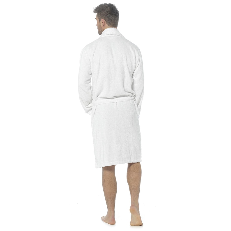 Personalised Monogrammed Mens Hooded Towel Bath Robe Terry Dressing Gown Spa 100% Cotton image 11