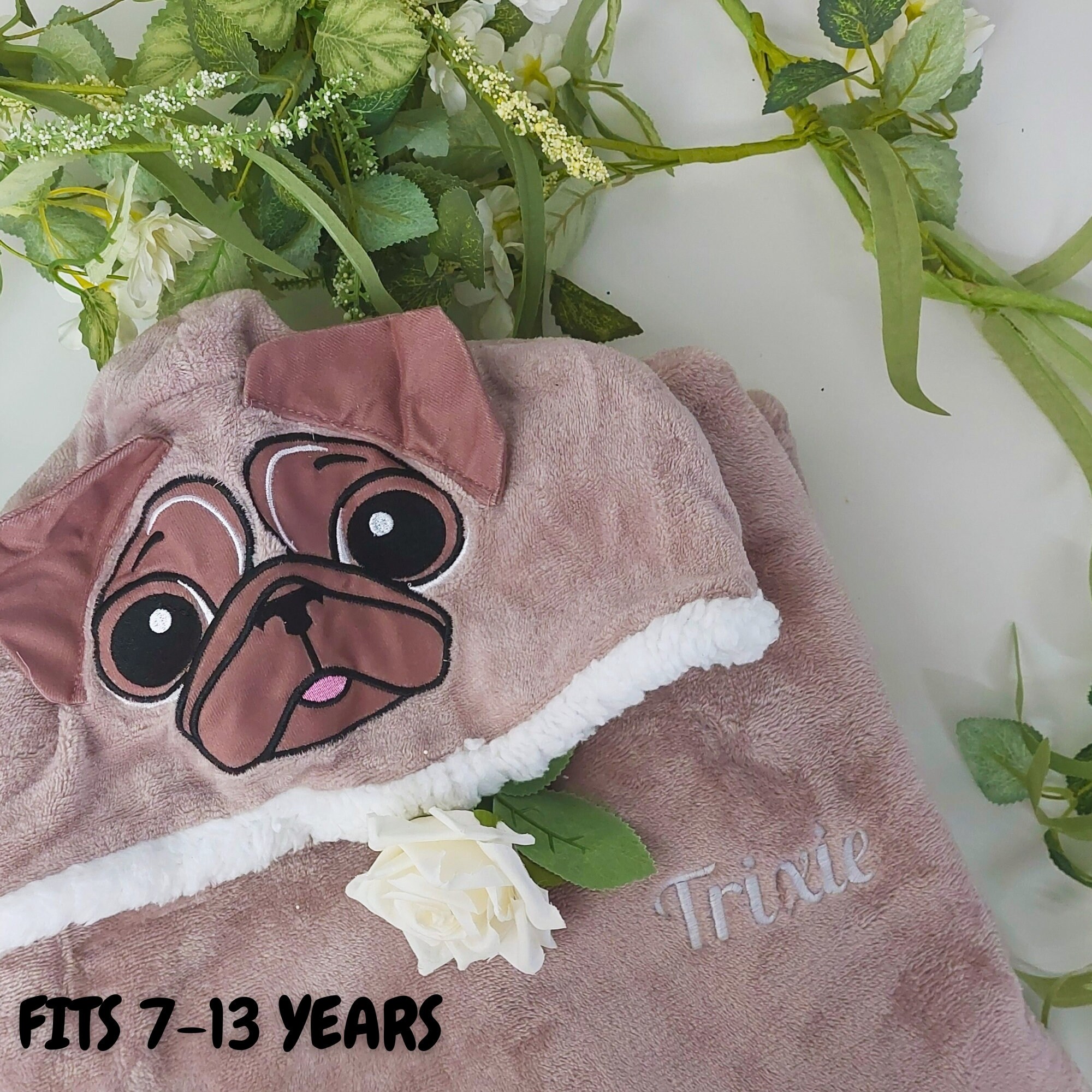 Pug hooded blanket best sale