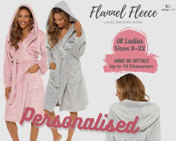 Personalised Gown Coral Fleece Cerise Pink | Dressing Gown – Snuggly