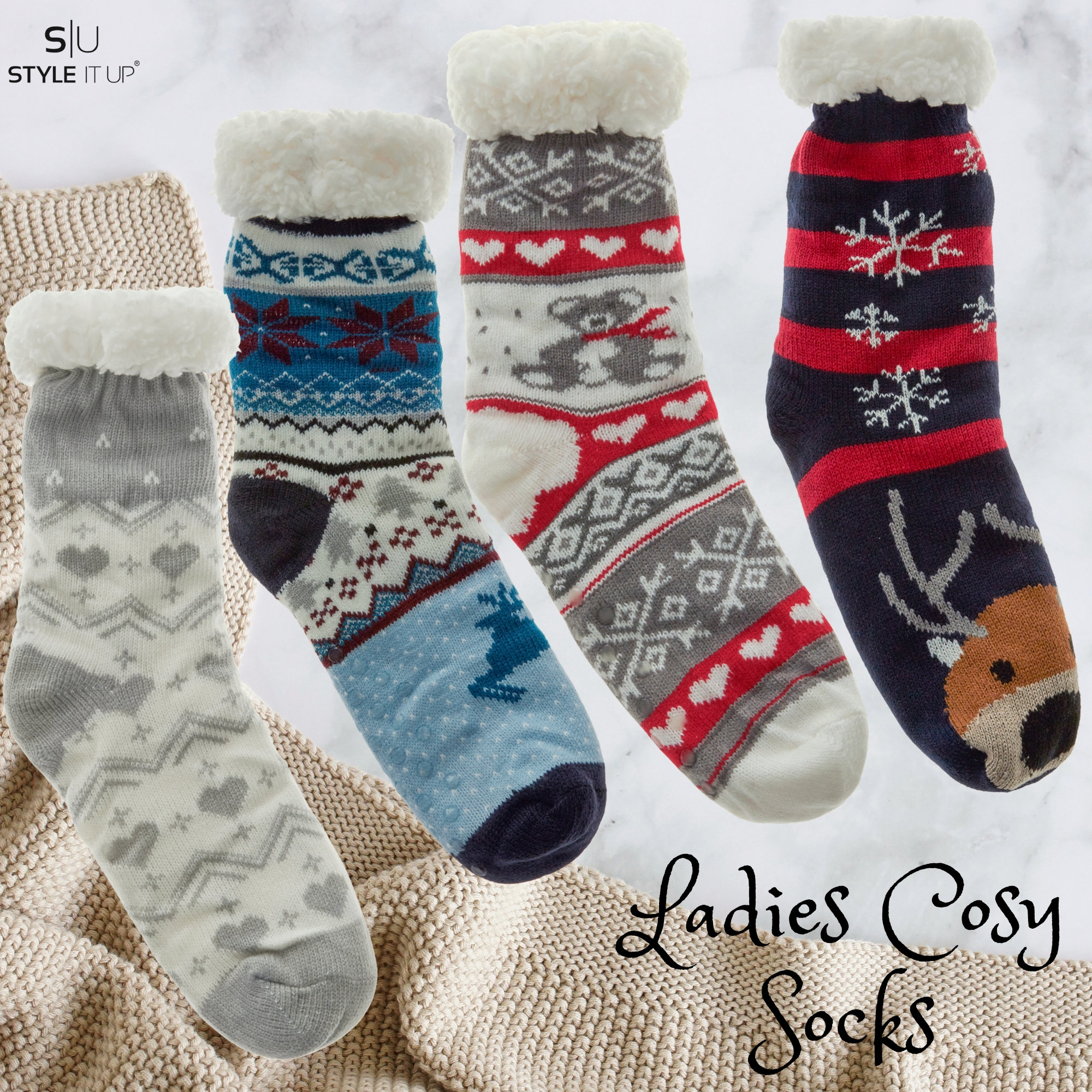 Slipper Socks With Grippers UK