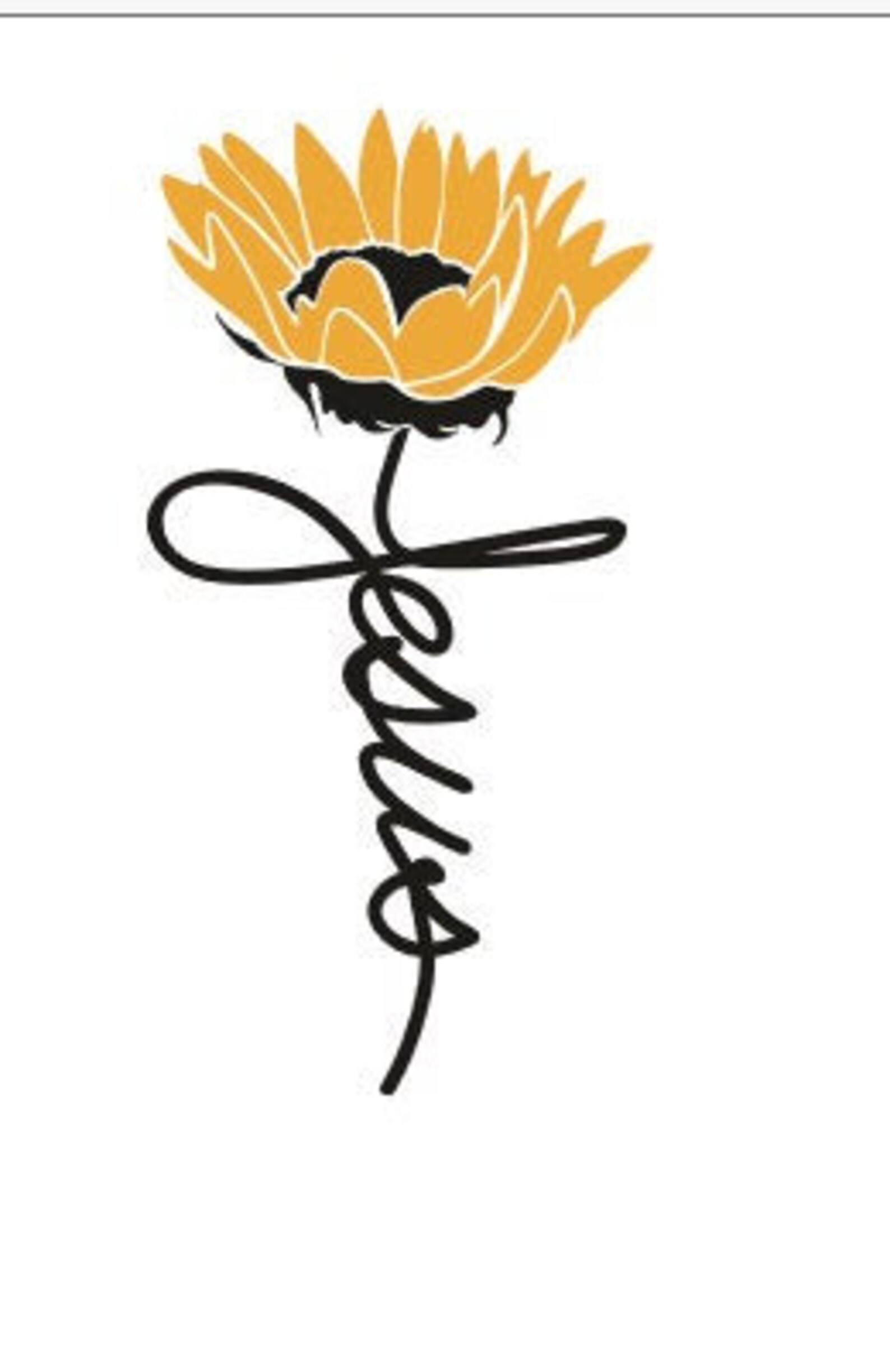 Sunflower Jesus SVG