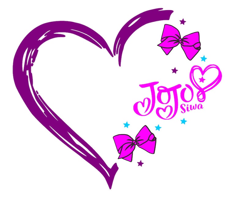 Jojo Siwa heart Jojo and Bowbow Jojo SVG PNG Vinyl Cut | Etsy