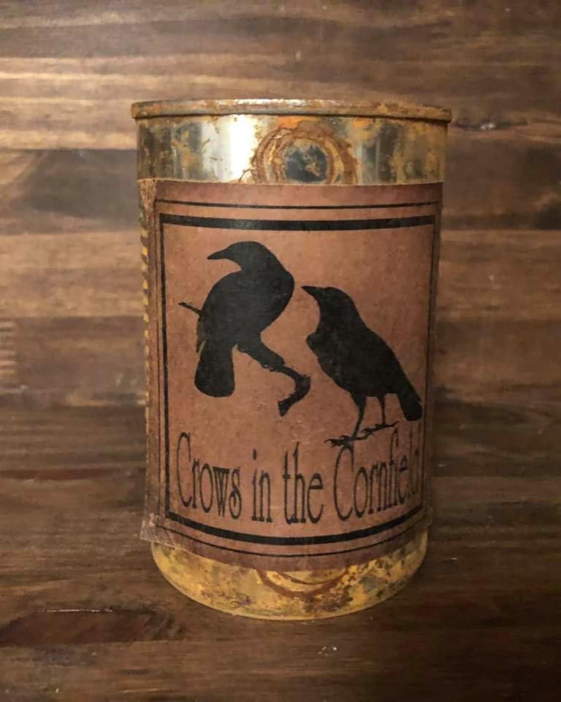 Crow Can Candles/Rusty Can Candle/Primitive/Highly Scented/ Etsy