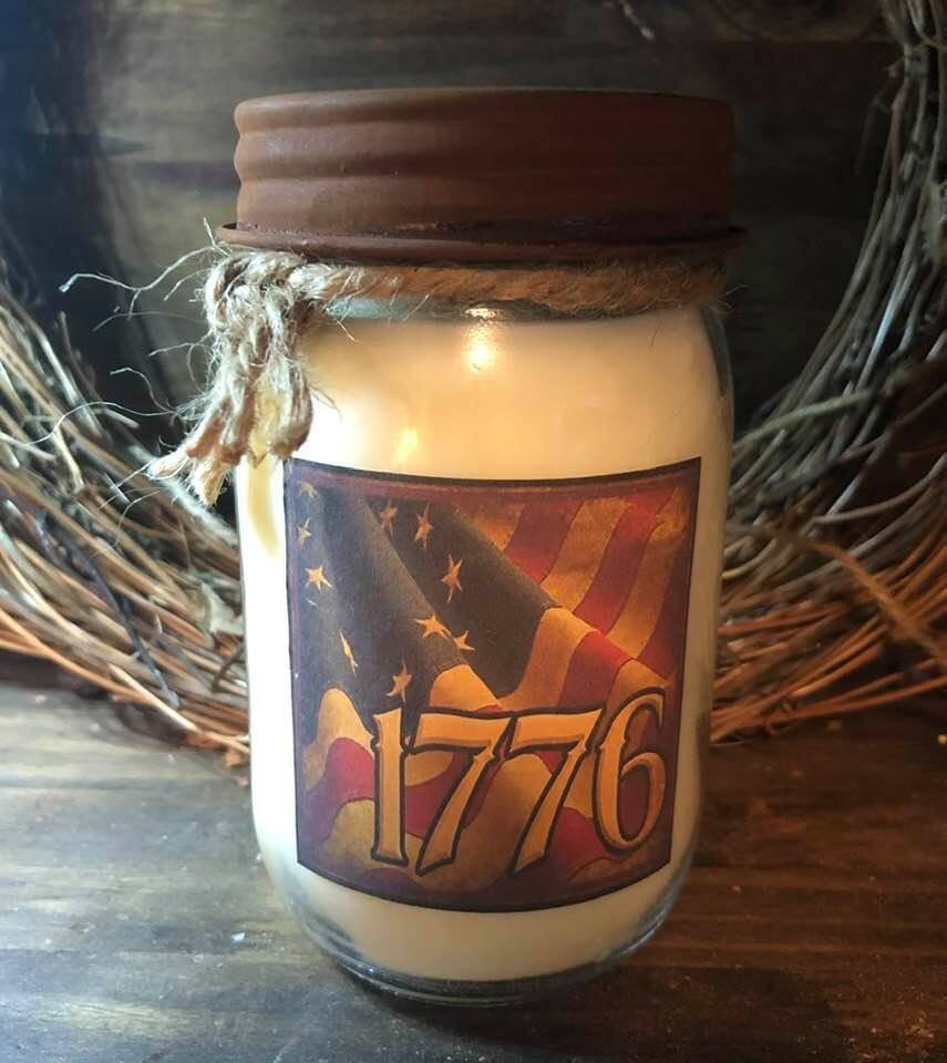 1776 Old Barn Candles 101/ 16 oz Jar Candle Candle/Old Etsy