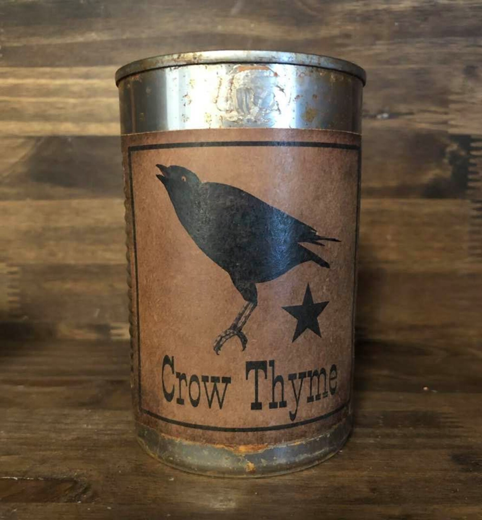 Crow Can Candles/Rusty Can Candle/Primitive/Highly Scented/ Etsy