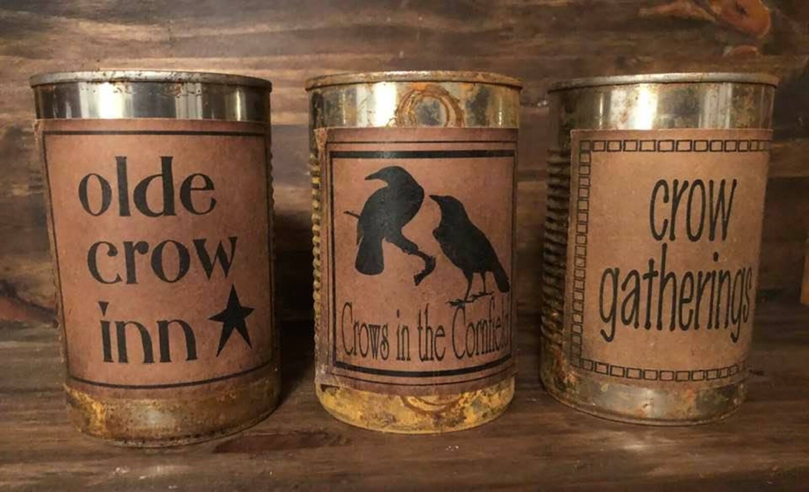 Crow Can Candles/Rusty Can Candle/Primitive/Highly Scented/ Etsy