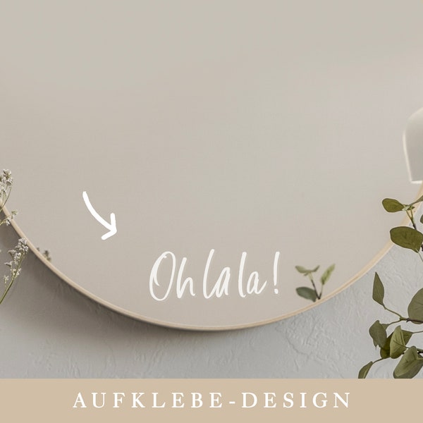 Spiegelaufkleber "Oh la la" handgemacht · positive Affirmation · Selfiesticker · Upcycling · Geschenk