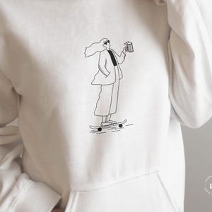 Iron-on image skater girl in different colors · handmade · iron-on design · upcycling · gift