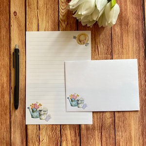 Set da scrittura A5 per giardinaggio, posta ordinaria, Happy Post, Penpal, cancelleria personalizzata, set di lettere, set da scrittura A5, buste, carta per appunti