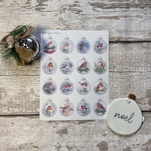 Stickers Robin Bauble, postzegel, envelopdecor, ambacht, schrijfpapier, penvriend, notitiepapier, briefpapier, plannerstickers