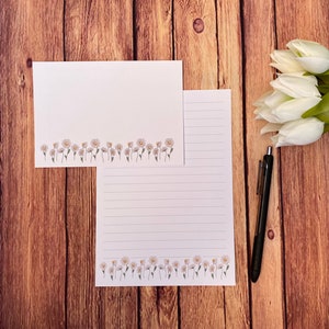 Juego de escritura Daisy A5, correo postal, Happy Post, amigo por correspondencia, papelería personalizada, juego de cartas, sobres para juego de escritura A5, papel para notas