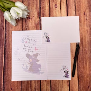 Little Witch A5 Set da scrittura, posta ordinaria, Happy Post, Penpal, cancelleria personalizzata, set di lettere, set da scrittura A5 Buste, carta per appunti