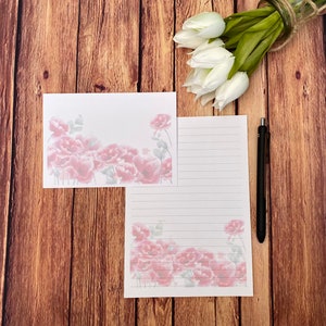 Set da scrittura Poppy A5, posta ordinaria, Happy Post, Penpal, cancelleria personalizzata, set di lettere, set da scrittura A5, buste, carta per appunti
