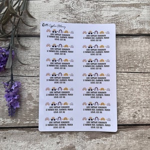 Adresstickers rij regenbogen, envelop, postzegel, retouradres, ambachtelijk briefpapier, penvriend, notitiepapier, stickers briefpapier