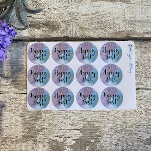 Adesivi Marble Happy Post, posta ordinaria, decorazioni per buste, artigianato, carta da lettere, amico di penna, carta per appunti, cancelleria, adesivi per planner
