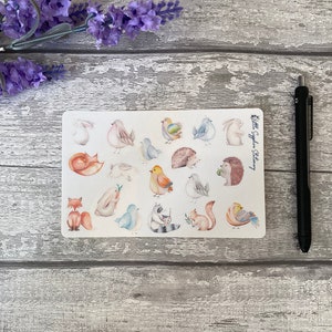 Adesivos de animais em aquarela, correio de caracol, decoração de envelope, artesanato, papel de carta, amigo por correspondência, papel de nota, papelaria, adesivos de planejador