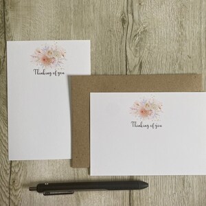 Tarjetas de notas personalizadas Dahlia A6, juego de 10, sobres, juego de regalo, juego de escritura, papelería personalizada, juego de cartas, papel de notas, tarjeta de agradecimiento