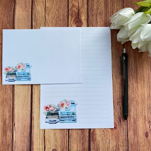 Máquinas de escribir, juego de escritura A5, correo postal, Happy Post, amigo por correspondencia, papelería personalizada, juego de cartas, papel y sobres para escribir A5, papel para notas