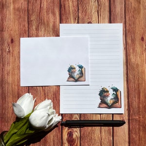 Forest Book A5 Set da scrittura, posta ordinaria, Happy Post, Penpal, cancelleria personalizzata, set di lettere, set da scrittura A5 Buste, carta per appunti
