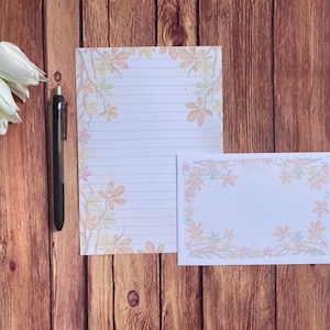 Juego de escritura A5 con hojas de otoño, correo postal, Happy Post, amigo por correspondencia, papelería personalizada, juego de cartas, sobres para juego de escritura A5, papel para notas, Halloween