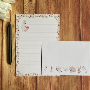 Aussie Animals A5-schrijfset, Snail Mail, Happy Post, penvriend, aangepast briefpapier, brievenset, A5-schrijfset enveloppen, notitiepapier