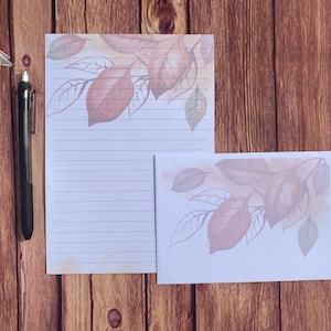 Juego de escritura A5 Leaves, correo postal, Happy Post, amigo por correspondencia, papelería personalizada, juego de cartas, sobres para juego de escritura A5, papel para notas, Halloween