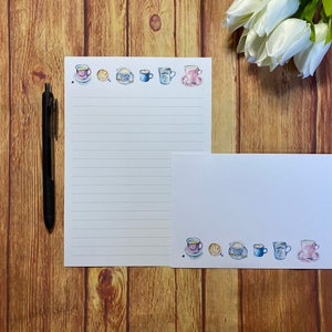 Cuppas A5-schrijfset, slakkenpost, Happy Post, penvriendje, briefpapier op maat, brievenset, briefpapier en enveloppen A5, notitiepapier