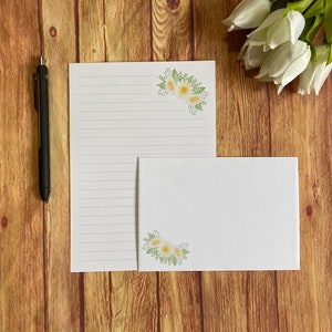 Juego de escritura Daisy Bunch A5, correo postal, Happy Post, amigo por correspondencia, papelería personalizada, juego de cartas, sobres para juego de escritura A5, papel para notas