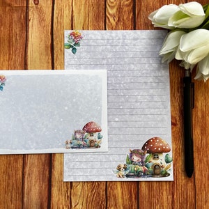 Fairy Car A5 Set da scrittura, posta ordinaria, Happy Post, Penpal, cancelleria personalizzata, set di lettere, carta da lettere e buste A5, carta per appunti