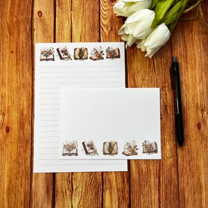 Set da scrittura A5 Retro Books, posta ordinaria, Happy Post, Penpal, cancelleria personalizzata, set di lettere, set da scrittura A5, buste, carta per appunti