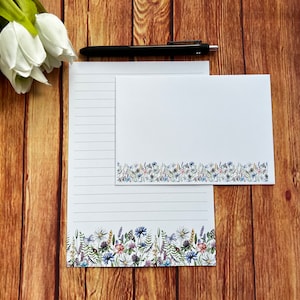 Juego de escritura A5 con insectos y flores silvestres, correo postal, Happy Post, amigo por correspondencia, papelería personalizada, juego de cartas, sobres para juego de escritura A5, papel para notas