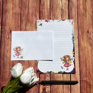 Juego de escritura Bright Fairy A5, correo postal, Happy Post, amigo por correspondencia, papelería personalizada, juego de cartas, papel y sobres para escribir A5, papel para notas