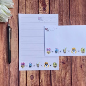 Juego de escritura A5 de Zombies, juego de escritura, amigo por correspondencia, juego de papelería personalizado, juego de cartas, sobres para juego de escritura A5, papel para notas, Halloween