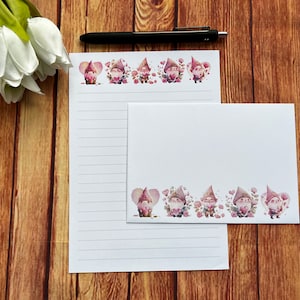 Set da scrittura Sweet Love Gonks A5, posta ordinaria, Happy Post, Penpal, cancelleria personalizzata, set di lettere, set da scrittura A5, buste, carta per appunti