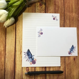 Juego de escritura Black Swan A5, correo postal, Happy Post, amigo por correspondencia, papelería personalizada, juego de cartas, papel y sobres para escribir A5, papel para notas