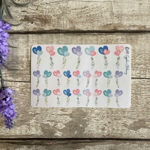 Adesivi a palloncino a forma di cuore, posta ordinaria, decorazioni per buste, artigianato, carta da lettere, amico di penna, carta per appunti, cancelleria, adesivi per planner