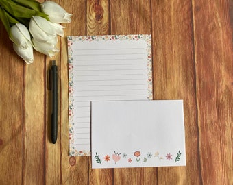 Ditzy Florals A5 Writing Set, Snail Mail, Happy Post, Penpal, Custom Stationery, Letter Set, A5 Writing Paper and Envelopes, Note Paper