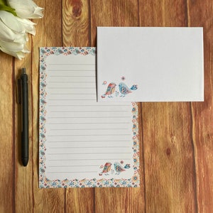 Set da scrittura Pretty Birds A5, posta ordinaria, Happy Post, Penpal, cancelleria personalizzata, set di lettere, set da scrittura A5, buste, carta per appunti