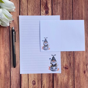 Juego de escritura Gonk Pumpkin A5, juego de escritura, amigo por correspondencia, juego de papelería personalizado, juego de cartas, sobres para juego de escritura A5, papel para notas, Halloween