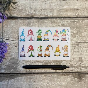 Adesivi colorati Gonk, posta ordinaria, decorazioni per buste, artigianato, carta da lettere, amico di penna, carta per appunti, cancelleria, adesivi per planner, gnomi