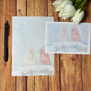 Juego de escritura Cardinals A5, correo postal, Happy Post, Penpal, papelería personalizada, juego de cartas, papel y sobres para escribir A5, papel para notas