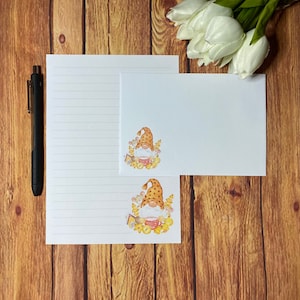 Juego de escritura Gingerbread Gonk A5, correo postal, Happy Post, amigo por correspondencia, papelería personalizada, juego de cartas, papel y sobres para escribir A5, papel para notas