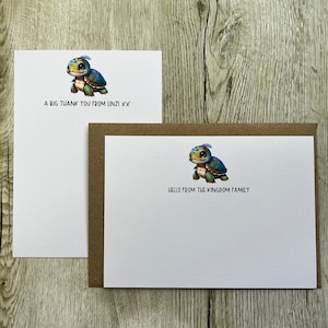 Personalised Turtle A6 Note Cards, Set of 10, Envelopes, Gift Set, Writing Set, Custom Stationery, Letter Set, Note Paper, Thank You Card