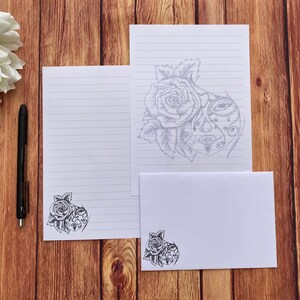 Juego de escritura Candy Skull Girl A5, correo postal, Happy Post, amigo por correspondencia, papelería personalizada, juego de cartas, papel y sobres para escribir A5, papel para notas