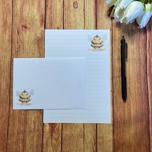 Juego de escritura Bee Kind A5, correo postal, Happy Post, amigo por correspondencia, papelería personalizada, juego de cartas, papel y sobres para escribir A5, papel para notas